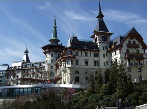 The luxurious Dolder Grand Hotel in Zurich Switzerland has a long