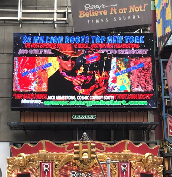 Jack Armstrong Art - Times Square, New York City, Ripley's Museum bigscreen