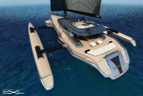 UltraLuxum CXL Silver luxury trimaran yacht