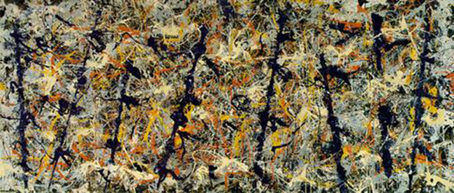 Blue Poles - Jackson Pollock painting