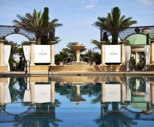 Azure reflection pool at Palazzo Las Vegas