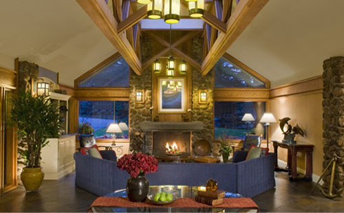Bodega Bay Lodge - lobby fireplace