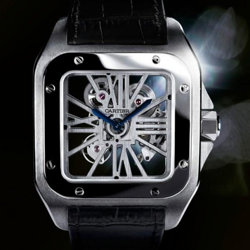 Cartier Santos 100 Skeleton Watch