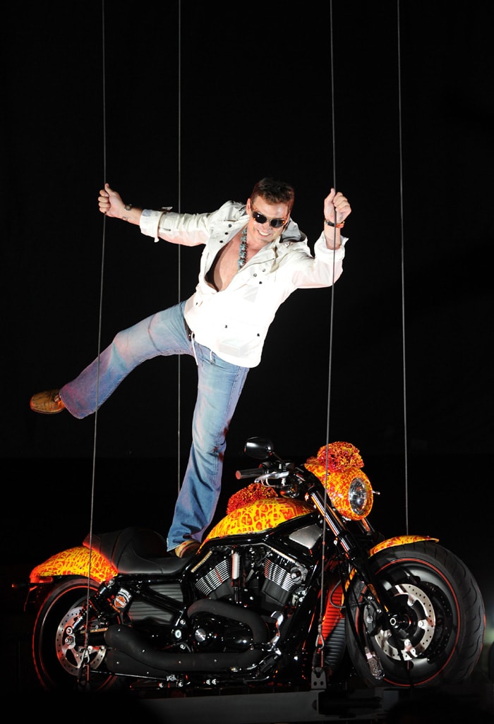 Cosmic Starship Harley Davidson custom motorcycle - Cosmic X artist Jack Armstrong