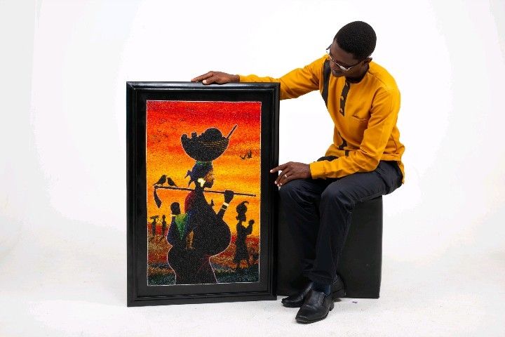 Denis Mutabazi bead art