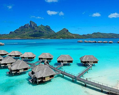 Four Seasons Bora Bora resort lagoon bungalows