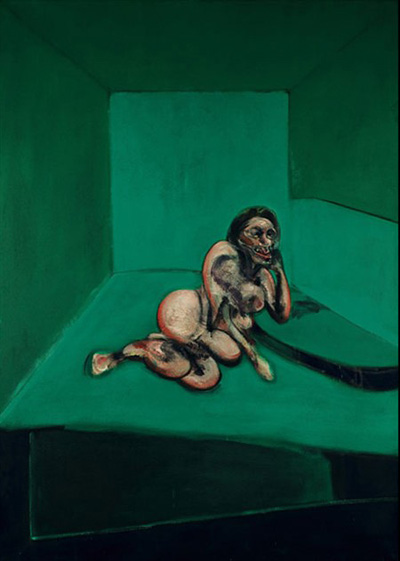 Francis Bacon - Crouching Nude painting