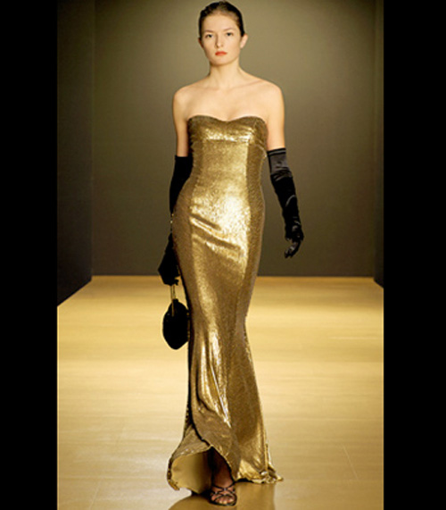 Gold Sequined Escada Dress