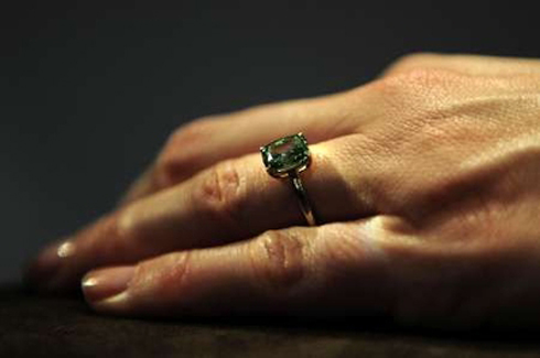 Green Diamond ring