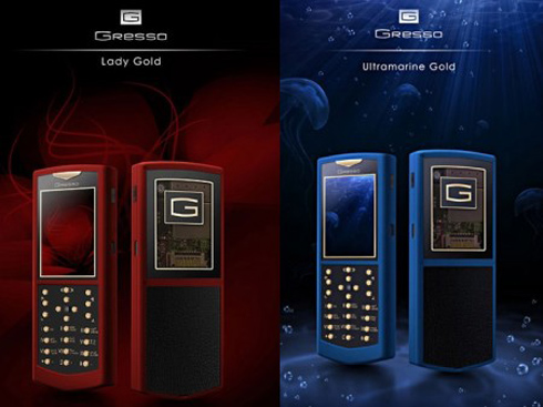 Gresso Lady Gold & Ultramarine Gold cellphones