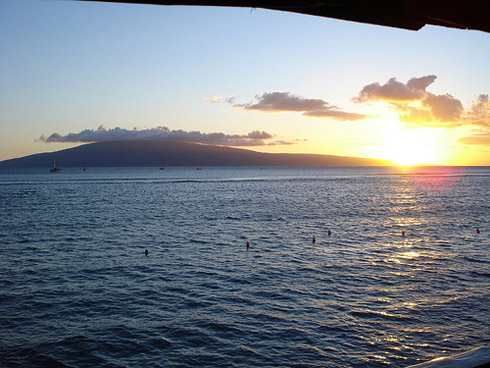 Lahaina Fish Company - Maui restaurant sunset view