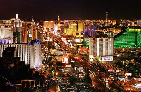 :as Vegas Strip at night