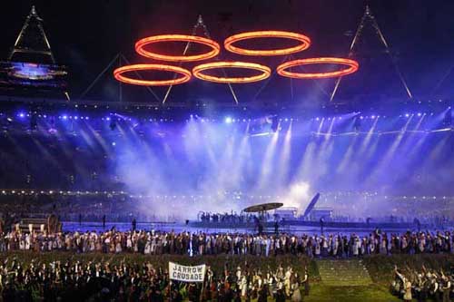 London 2012 Summer Olympics - Opening ceremony Olympic rings