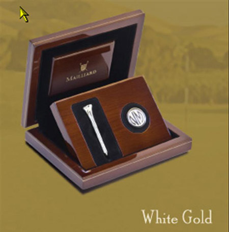 solid 18k golf tee ball marker by maillaird solid gold
