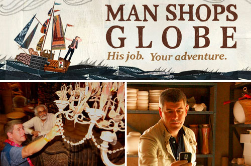 Man Shops Globe