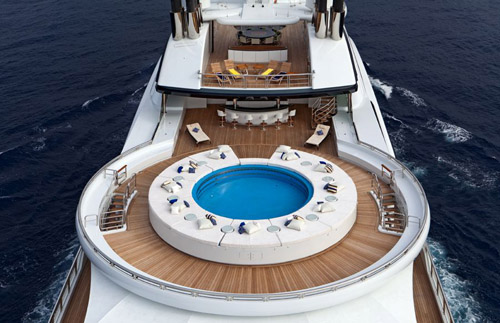 M/Y Serene luxury superyacht pool deck