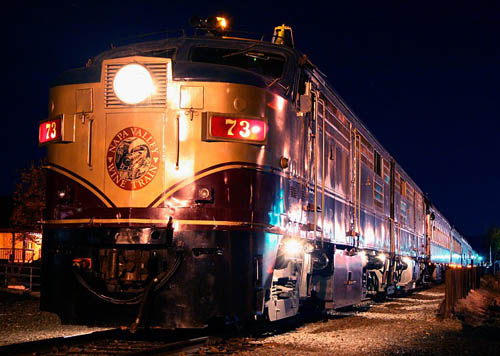 Napa Valley Wine Train at night