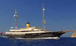 nero luxury super yacht on ocean