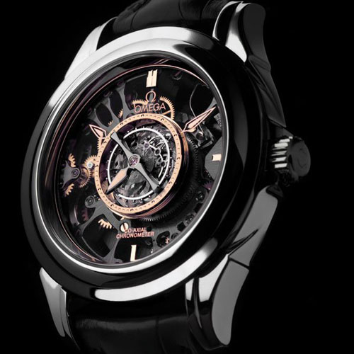 Central Tourbillon Co-Axial Platinum Luxury Watch by Swiss Omega