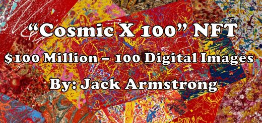 "Cosmic X 100" Blockchain NFT - artist Jack Armstrong
