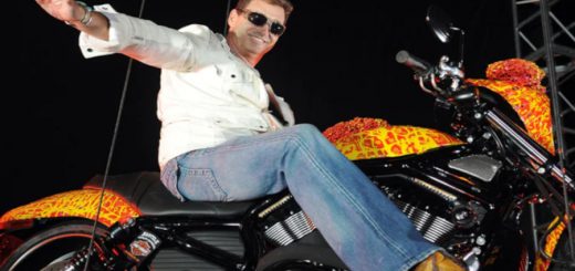 Cosmic Starship Harley Davidson motorcycle - artist Jack Armstrong